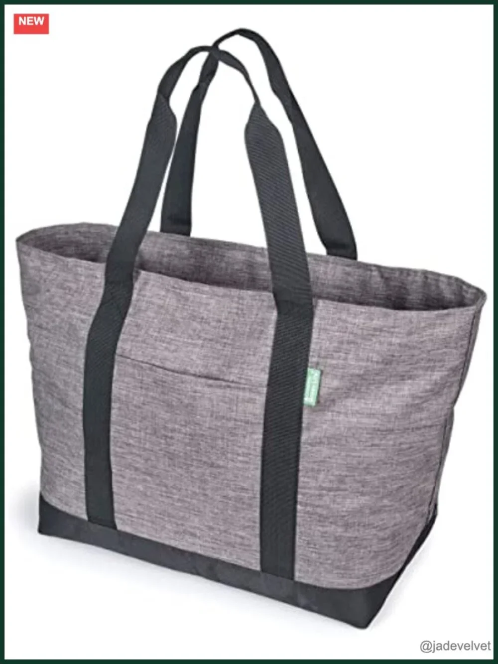 Extra Large Tote Bag, Zipper Closure, Fully Lined, Canvas Style, Carry-All,